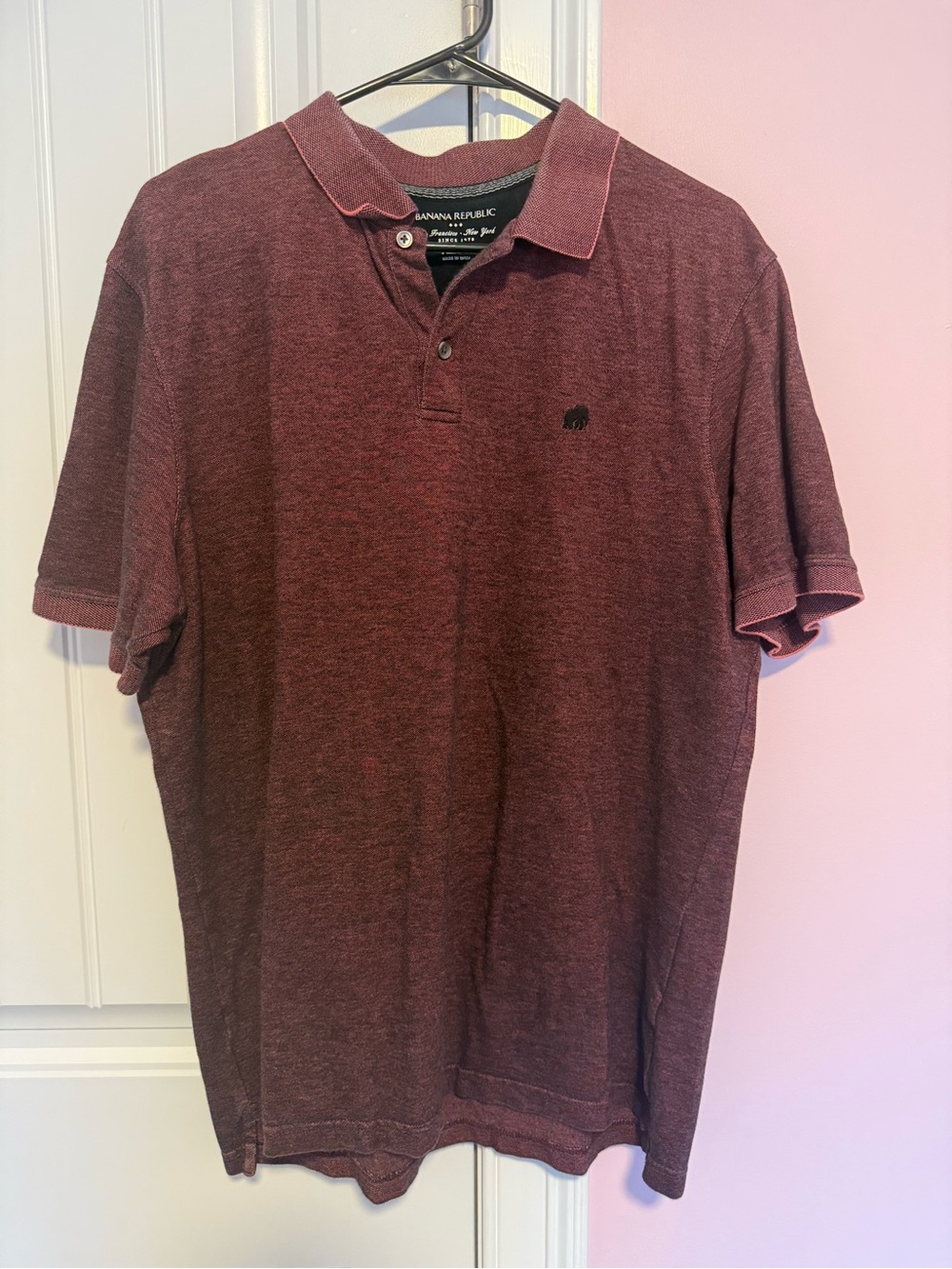 Banana Republic Men's Polo - Maroon Heather